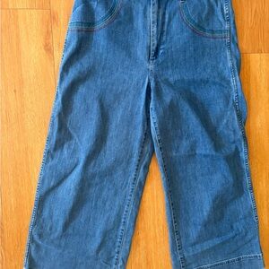 Madewell Denim Wide-Leg Pants w/ Rainbow Pockets